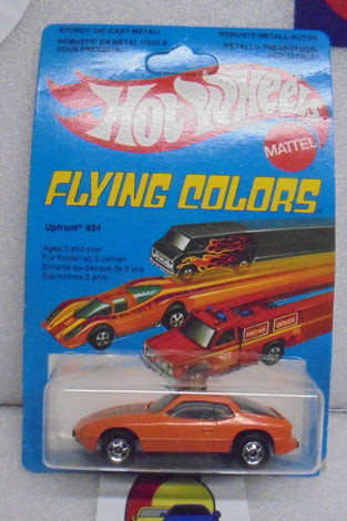 1979 HOT WHEELS FLYING COLORS ORANGE UPFRONT 924 PORSCHE UNPUNCHED INTERNATIONAL CARD
