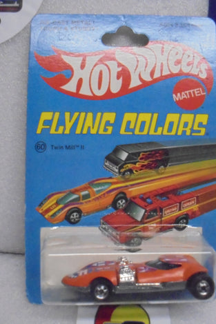1975 HOT WHEELS FLYING COLORS ORANGE TWIN MILL II