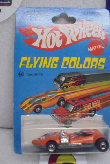 1975 HOT WHEELS FLYING COLORS ORANGE TWIN MILL II