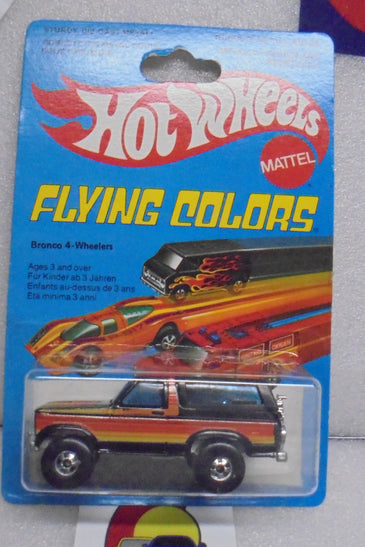1979 HOT WHEELS FLYING COLORS BLACK BRONCO 4-WHEELER INTERNATIONAL CARD