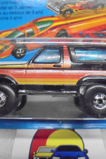 1979 HOT WHEELS FLYING COLORS BLACK BRONCO 4-WHEELER INTERNATIONAL CARD