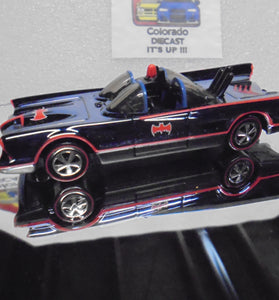 LOOSE HOT WHEELS RLC EXCLUSIVE BLUE 1966 TV SERIES BATMOBILE w/REDLINES