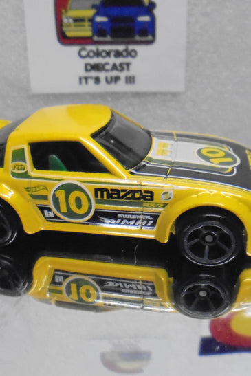 LOOSE HOT WHEELS YELLOW MAZDA RX-7 MYSTERY CAR