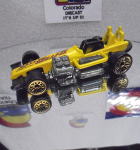 LOOSE HOT WHEELS YELLOW INTER ACTIVE RACER