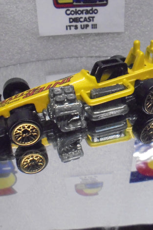 LOOSE HOT WHEELS YELLOW INTER ACTIVE RACER