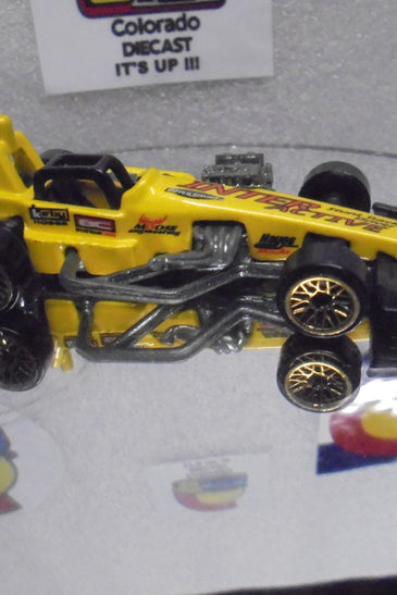 LOOSE HOT WHEELS YELLOW INTER ACTIVE RACER
