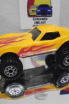 LOOSE HOT WHEELS YELLOW MONSTER VETTE w/GEAR WHEELS