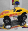 LOOSE HOT WHEELS YELLOW MONSTER VETTE w/GEAR WHEELS