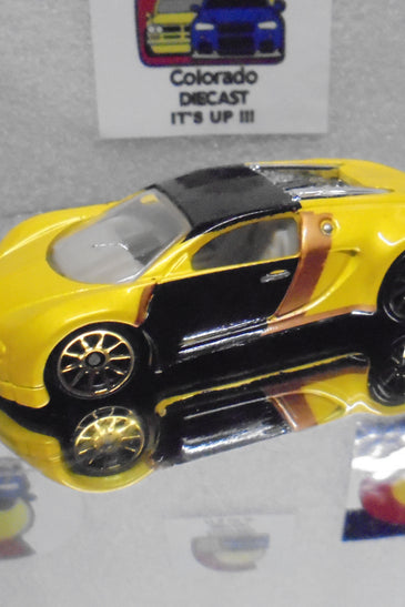 LOOSE HOT WHEELS YELLOW BUGATTI VEYRON MYSTERY CAR