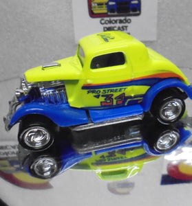 LOOSE HOT WHEELS YELLOW CAL CUSTOM 3 WINDOW '34 FORD