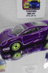 LOOSE HOT WHEELS REVEALERS PURPLE JAGUAR XJ220 w/LIME ULTRA HOTS