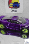 LOOSE HOT WHEELS REVEALERS PURPLE JAGUAR XJ220 w/LIME ULTRA HOTS