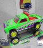 LOOSE HOT WHEELS GREEN CAL CUSTOM CHEVY PICKUP TRUCK w/YELLOW HOT HUBS