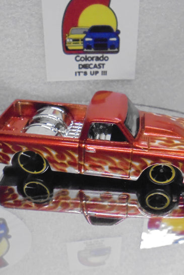 LOOSE HOT WHEELS ORANGE w/FLAMES '67 CHEVY C10 TRUCK