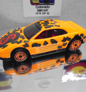 LOOSE HOT WHEELS ORANGE REVEALERS FERRARI TESTAROSSA w/ORANGE ULTRA HOTS & $ SIGN