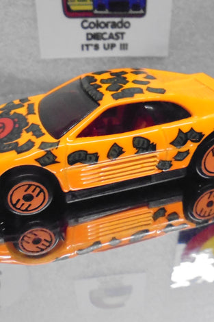 LOOSE HOT WHEELS ORANGE REVEALERS FERRARI TESTAROSSA w/ORANGE ULTRA HOTS & $ SIGN