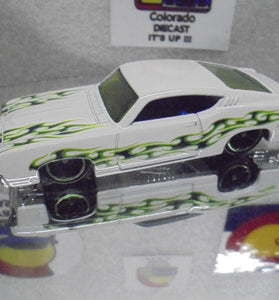 LOOSE HOT WHEELS WHITE '69 FORD TORINO TALLEDEGA
