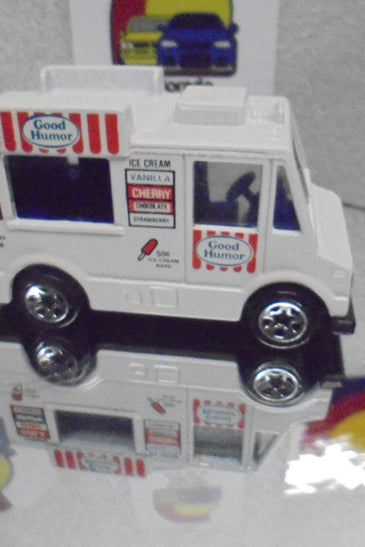 LOOSE HOT WHEELS WHITE GOOD HUMOR TRUCK w/5 SPOKE WHEELS