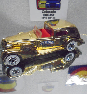 LOOSE HOT WHEELS GOLD CHROME CAL CUSTOM CLASSIC CADDY w/WHITEWALLS