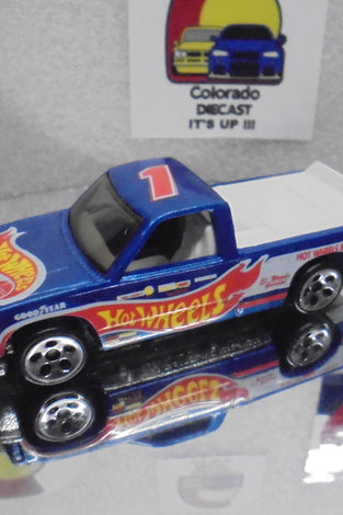 LOOSE HOT WHEELS BLUE CHEVY 1550 RACE TEAM TRUCK