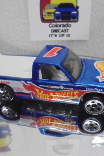 LOOSE HOT WHEELS BLUE CHEVY 1550 RACE TEAM TRUCK