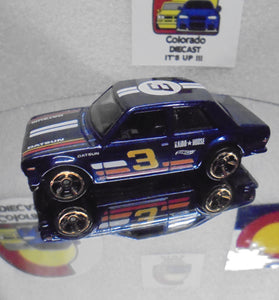 LOOSE HOT WHEELS BLUE DATSUN BLUEBIRD 510