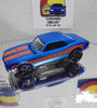 LOOSE HOT WHEELS SATIN BLUE '67 CHEVY CAMARO w/OPENING HOOD