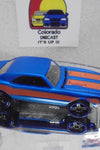 LOOSE HOT WHEELS SATIN BLUE '67 CHEVY CAMARO w/OPENING HOOD