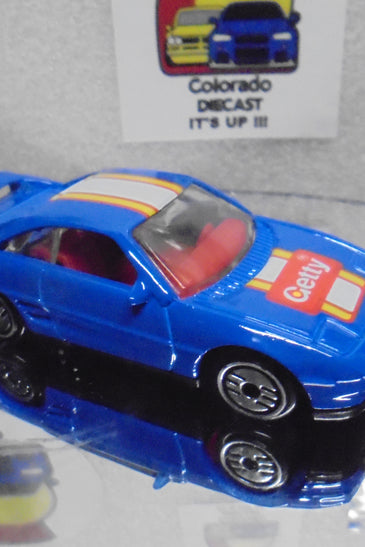 LOOSE HOT WHEELS BLUE GETTY TOYOTA MR2 w/ULTRA HOTS