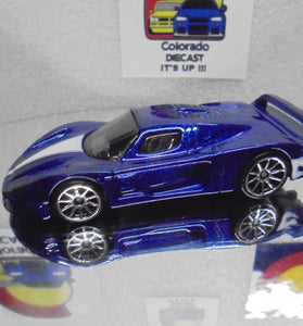 LOOSE HOT WHEELS BLUE  MYSTERY CAR MASERATI MC12