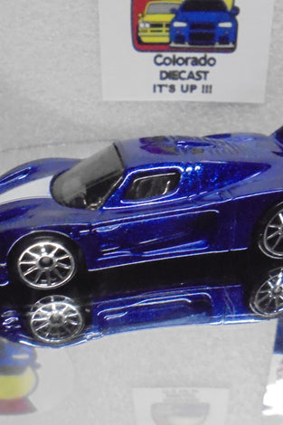 LOOSE HOT WHEELS BLUE  MYSTERY CAR MASERATI MC12