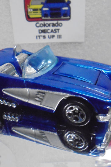LOOSE HOT WHEELS BLUE '58 CHEVY CORVETTE