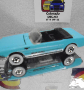 LOOSE HOT WHEELS TEAL '65 MUSTANG CONVERTIBLE w/BLACK INTERIOR