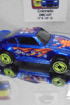 LOOSE HOT WHEELS REVEALERS BLUE PORSCHE 930 w/LIME ULTRA HOTS