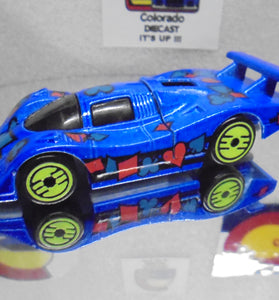 LOOSE HOT WHEELS BLUE REVEALERS SOL AIRE CX-4 w/LIME ULTRA HOTS