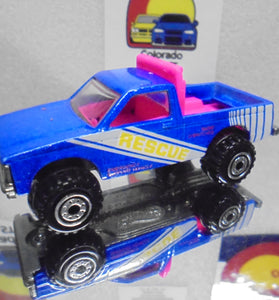 LOOSE HOT WHEELS BLUE RESCUE CHEVY TRUCK