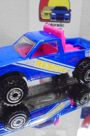 LOOSE HOT WHEELS BLUE RESCUE CHEVY TRUCK