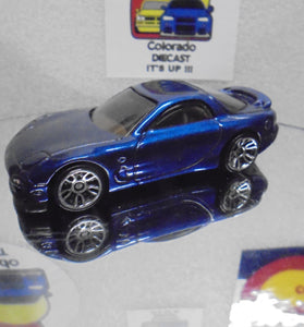 LOOSE HOT WHEELS BLUE '95 MAZDA RX-7