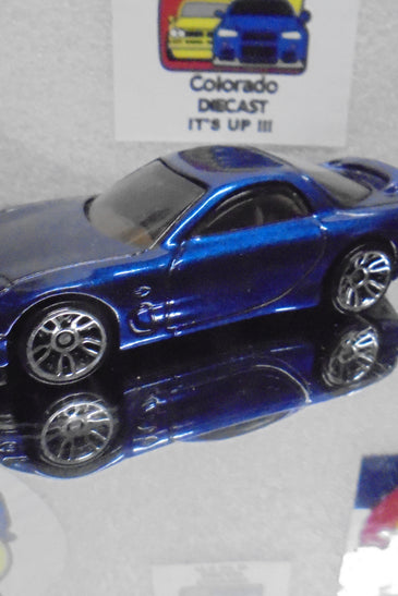 LOOSE HOT WHEELS BLUE '95 MAZDA RX-7