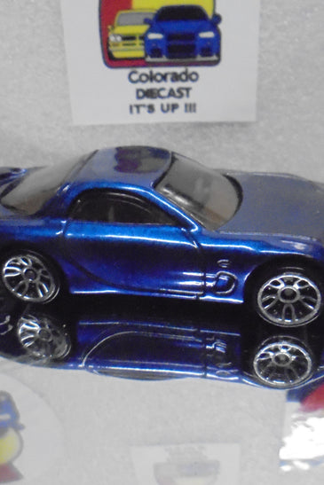 LOOSE HOT WHEELS BLUE '95 MAZDA RX-7