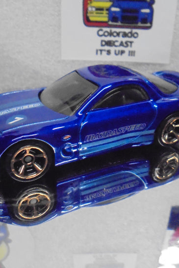 LOOSE HOT WHEELS BLUE '96 MAZDA RX-7
