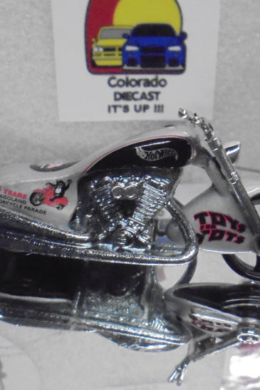 LOOSE HOT WHEELS SILVER CHICAGOLAND TOYS FOR TOTS SCORCHIN SCOOTER