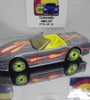 LOOSE HOT WHEELS REVEALERS GREY CUSTOM CORVETTE w/LIME ULTRA HOTS