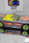 LOOSE HOT WHEELS REVEALERS GREY CUSTOM CORVETTE w/LIME ULTRA HOTS