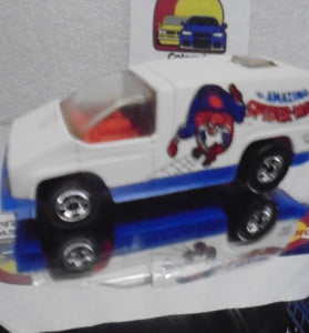 Loose Hot Wheels White Spiderman Inside Story Van Light Wear