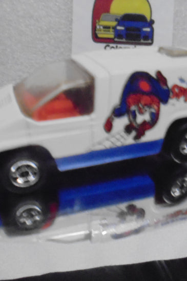 Loose Hot Wheels White Spiderman Inside Story Van Light Wear