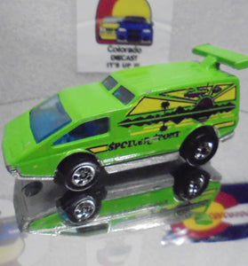Loose Hot Wheels Green Spolier Sport Van 1 Rear Window w/Blackwalls