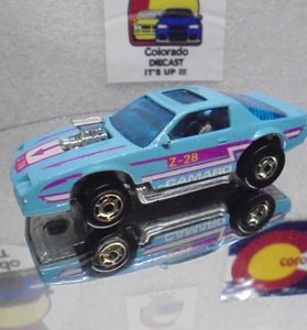 Loose Hot Wheels Teal Camaro Z-28 w/GHO's