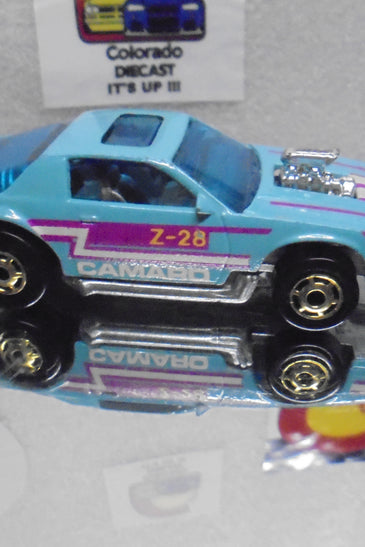 Loose Hot Wheels Teal Camaro Z-28 w/GHO's