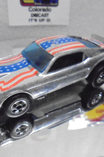 Loose Hot Wheels Chrome Mustang Stocker w/Blackwalls Light Wear